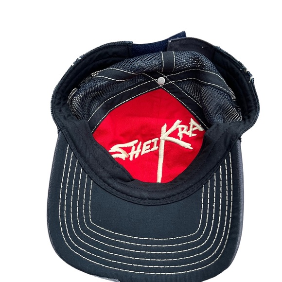 SHEIKRA Distressed Black & Red Mesh Back Hat Busch Gardens Tampa Roller Coaster - Picture 6 of 6